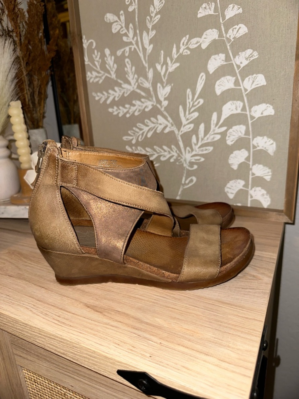 Women's Miz Mooz Wedge Sandal in Brown - Stylish Comfort